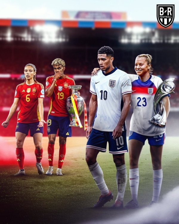 男足的仇女足报！客岁欧洲杯英格兰1-2输西班牙 本年女足复仇夺冠