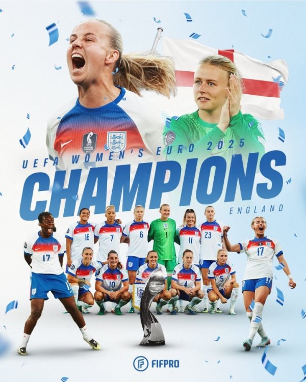 捍卫王座🏆英格兰女足打败西班牙卫冕欧洲杯，西班牙仍0冠