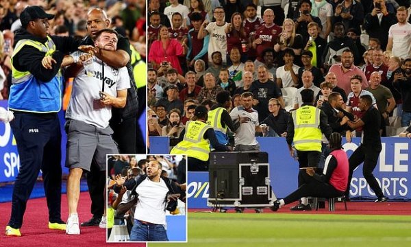 邮报：西汉姆球迷惨败切尔西时冲场宣泄发火，好多球迷提前离场