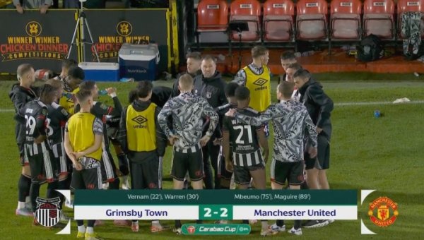 曼联90分钟战平格林斯比，比赛获胜干涉点球大战