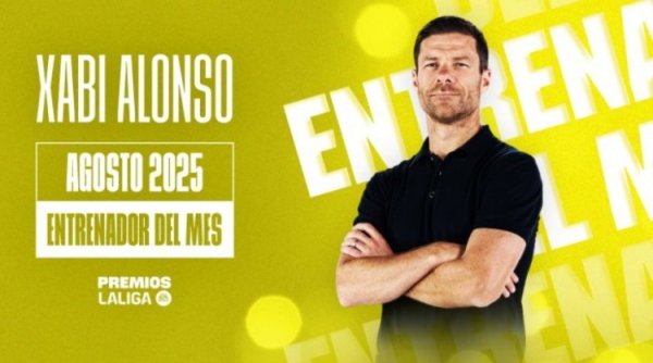 3战全胜完满开局！官方：皇马主帅阿隆索当选西甲8月最好主讲明