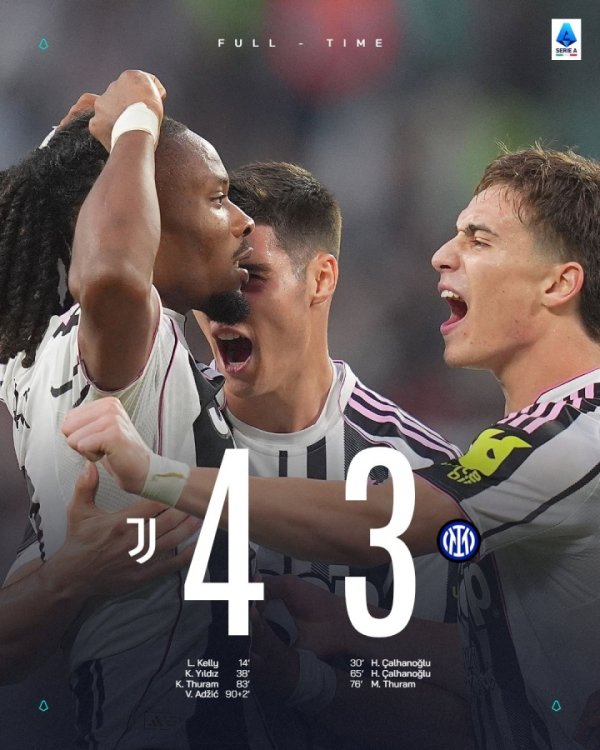 国度德比？伟人德比💥尤文4-3国米对轰局，单场4个宇宙波🚀