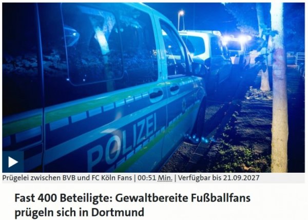 400东谈主打群架！沙尔克球迷拉停战车，与多特和科隆球迷在林间打仗