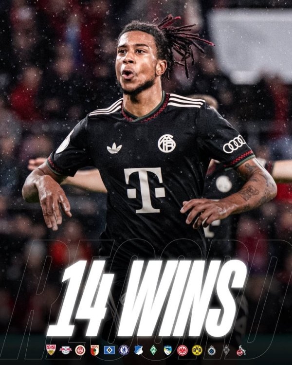 14连胜！拜仁杰出92米兰创五大联赛历史最好开局，之后踢药厂巴黎